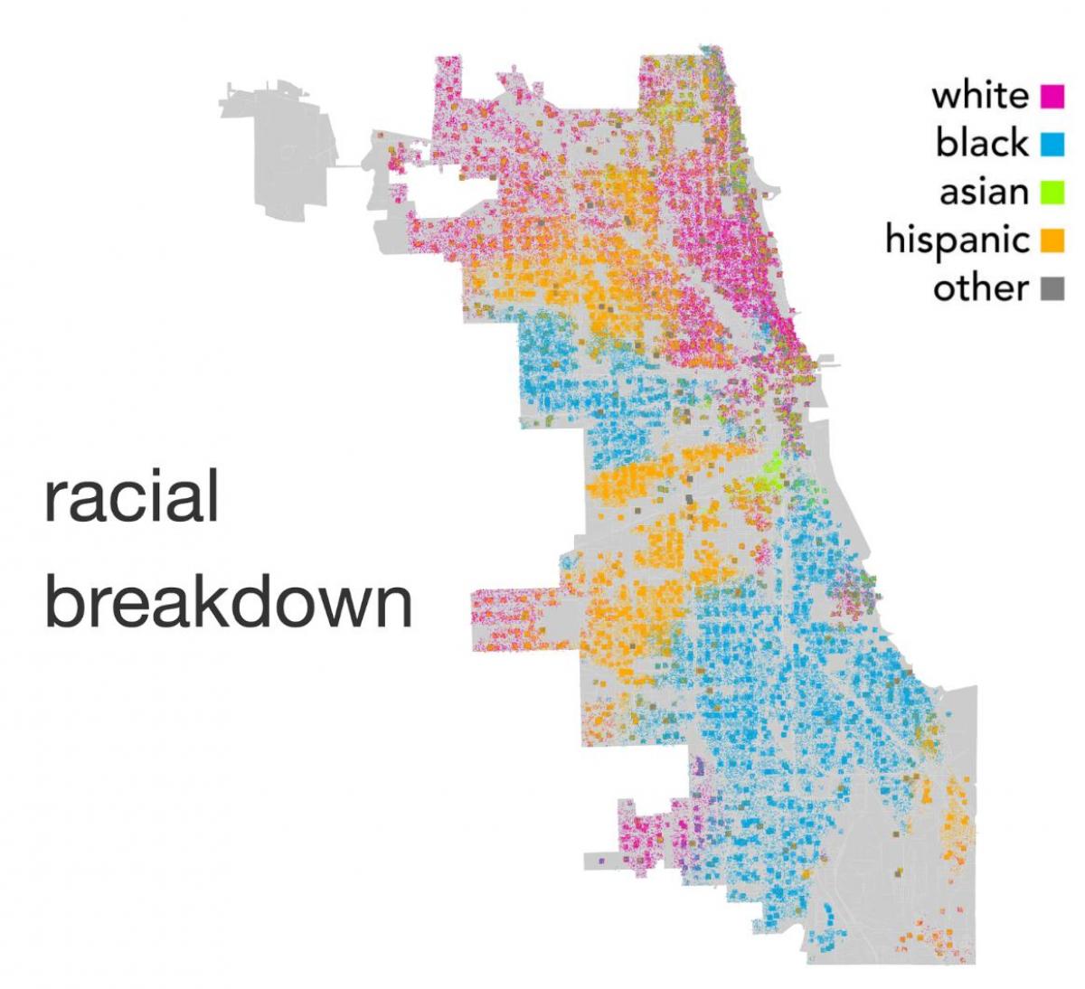 แผนที่ของชิคาโก้ ethnicity