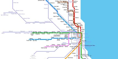 ชิคาโกสถานีรถไฟใต้ดินแผนที่