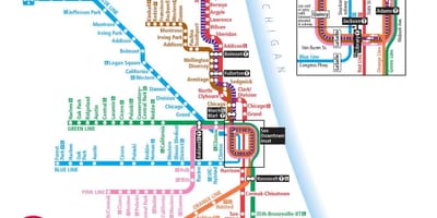 Cta แผนที่ชิคาโก