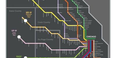 Metra แผนที่ชิคาโก